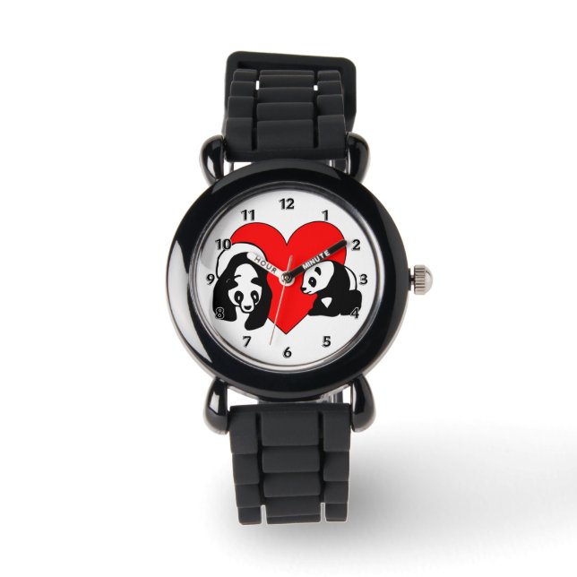 Reloj De Pulsera Panda Bear Love (Anverso)
