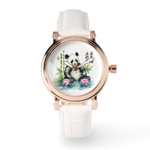Reloj de pulsera Panda chino para mujeres