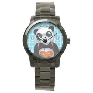 Reloj De Pulsera Panda del pelotón el   del suicidio