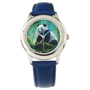 Reloj De Pulsera Panda gigante en el bosque de Bambú