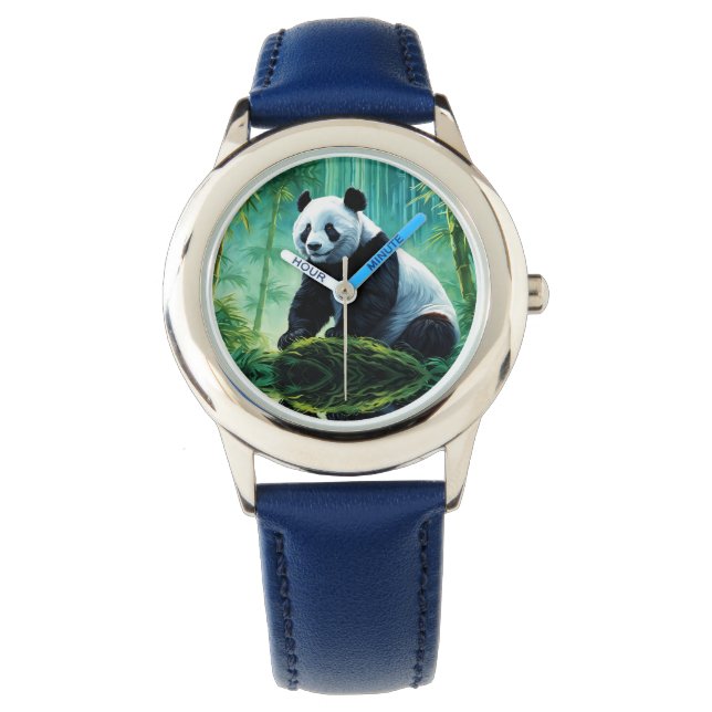 Reloj De Pulsera Panda gigante en el bosque de Bambú (Anverso)