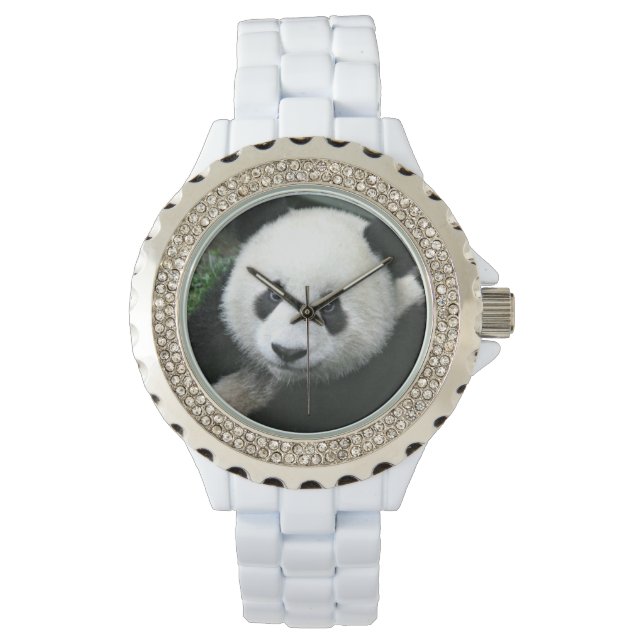 Reloj De Pulsera Panda Gigante en Tranquilo Prado Verde (Anverso)