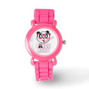 Reloj De Pulsera Panda Nerd Chica