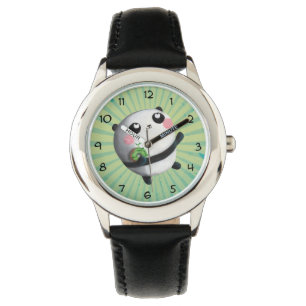 Reloj De Pulsera Panda redonda linda