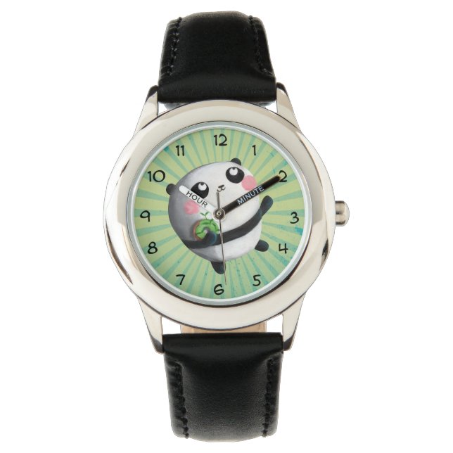 Reloj De Pulsera Panda redondo lindo (Anverso)