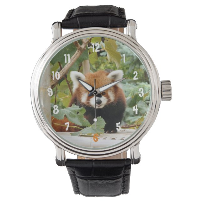 Reloj De Pulsera Panda rojo (Anverso)