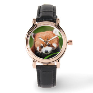 Reloj De Pulsera Panda Rojo Adorable