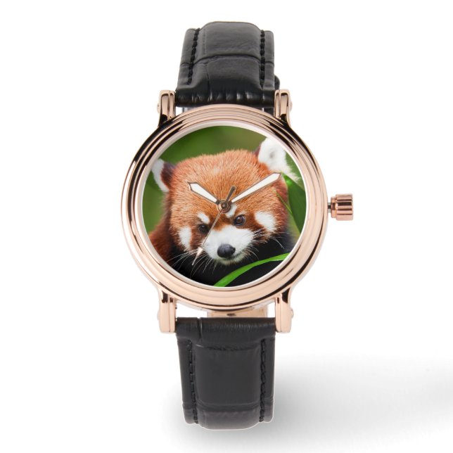 Reloj De Pulsera Panda Rojo Adorable (Anverso)