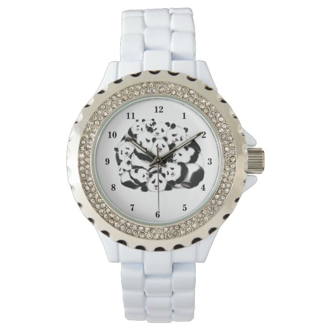 Reloj De Pulsera Panda Watch Regalo Familia Feliz - Abrazo (Anverso)