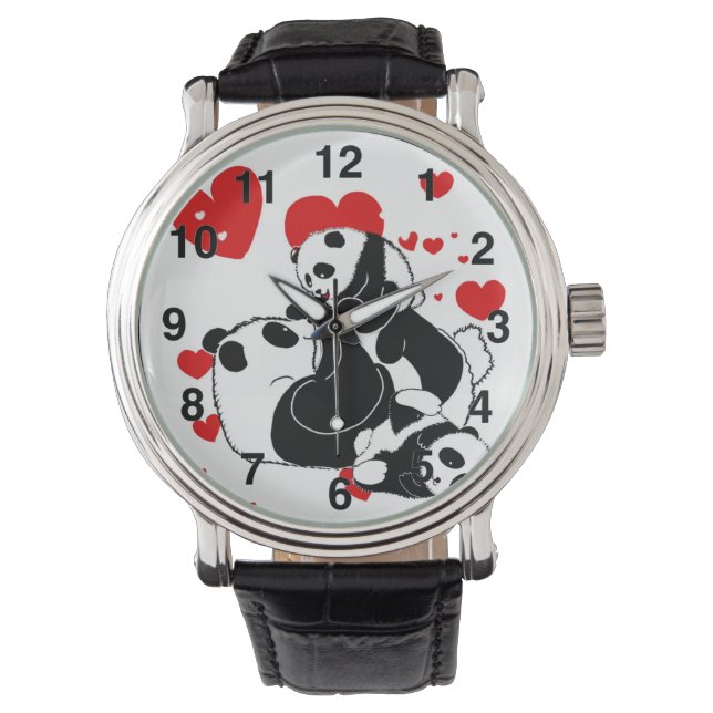 Reloj De Pulsera pandas "panda bears" "panda bear baby" "kawaii pan (Anverso)
