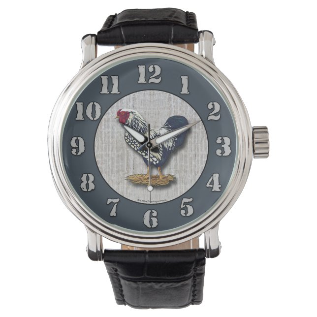 Reloj De Pulsera Paneles de gallos de gallo de Wyandotte (Anverso)