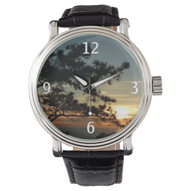 Reloj De Pulsera Panorama de Torrey Pine Sunset (Anverso)