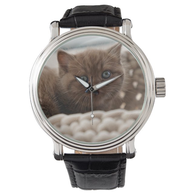 Reloj De Pulsera Pantalón corto británico, gatito (Anverso)