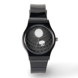 Reloj De Pulsera Panteón Cráneo Ligero Roma Italia Negro y Blanco