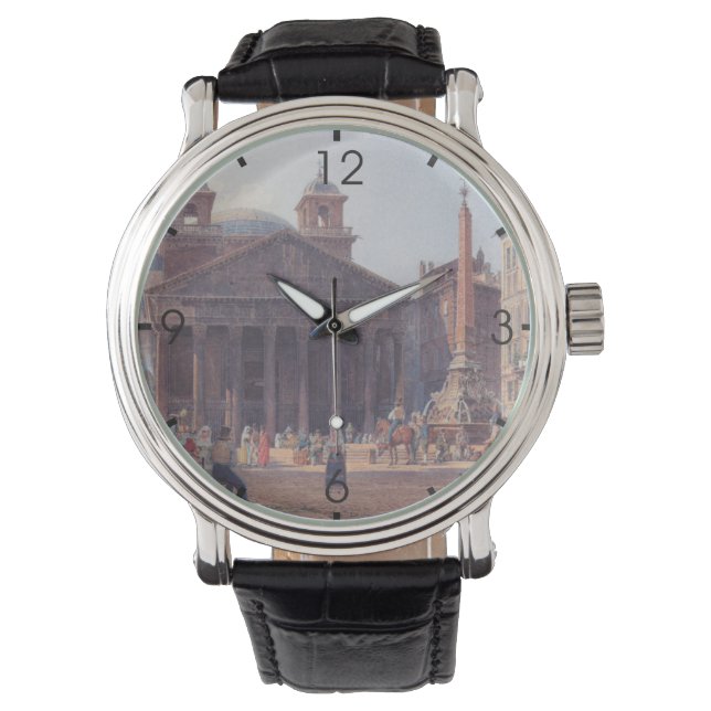 Reloj De Pulsera Panteón y Piazza della Rotonda en Roma, Italia (Anverso)