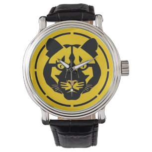 Reloj De Pulsera Pantera Negra con Detalles Artísticos Intrincados