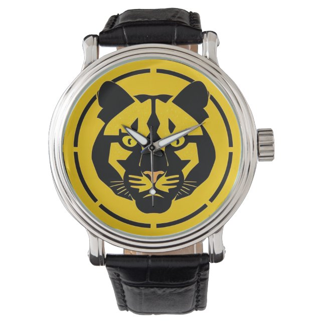 Reloj De Pulsera Pantera negra con detalles artísticos intrincados (Anverso)
