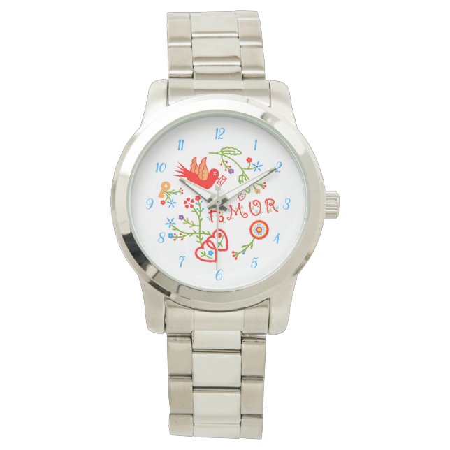 Reloj De Pulsera pañuelos de amor de San Valentín (Anverso)