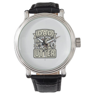 Reloj De Pulsera Papá como ninguna otra divertida vaca vintage dise