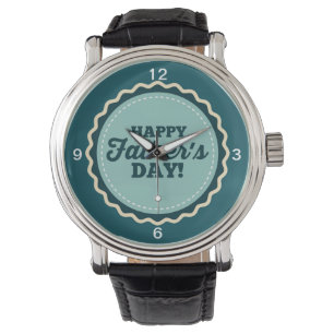 Reloj De Pulsera Papá del Día del Padre Feliz de los Blancos Azules