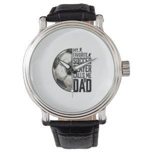 Reloj De Pulsera Papá Fútbol Grabado Vintage Frase Diseño Vectorial