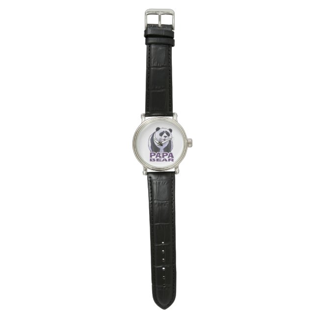 Reloj De Pulsera Papa Panda Bear (Superficie plana)
