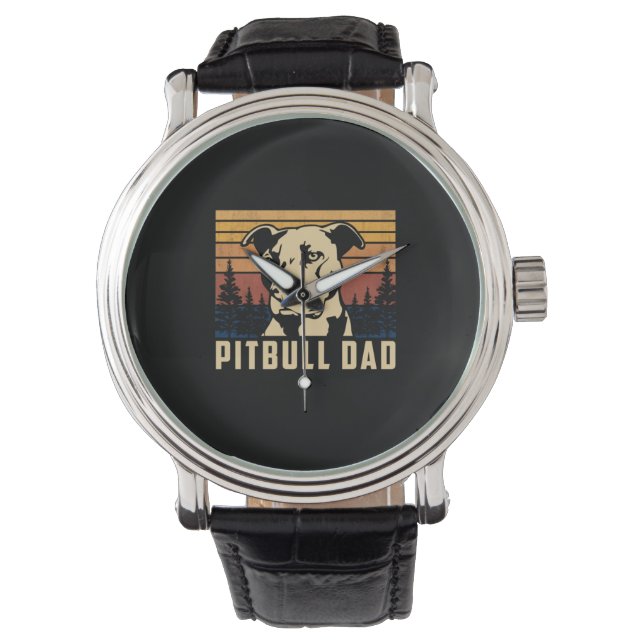 Reloj De Pulsera Papá Pitbull, Día del Padre (Anverso)