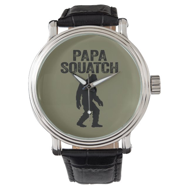 Reloj De Pulsera Papa Squatch Funny Bigfoot - Regalo del Día del Pa (Anverso)
