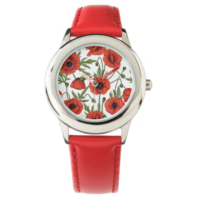 Reloj De Pulsera Papas rojas y verdes en blanco (Anverso)