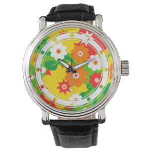 Reloj De Pulsera Papel de fondo de escritorio Funny Flower Power