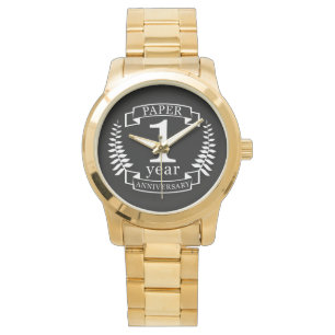Reloj De Pulsera Papel Primer aniversario boda 1 año