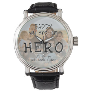 Reloj De Pulsera Papi, eres nuestro día de Hero Full Photo Padre