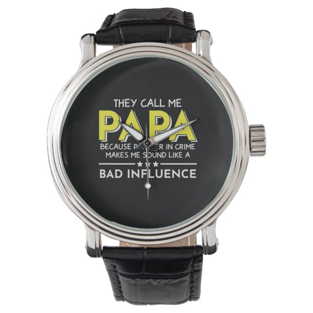 Reloj De Pulsera Papi Regalo Me Llaman Papas (Anverso)