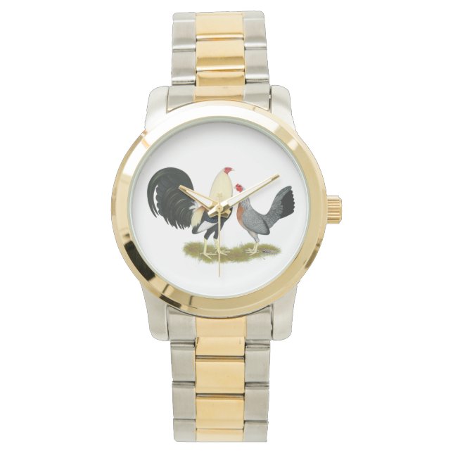 Reloj De Pulsera Par de aves de caza gris (Anverso)