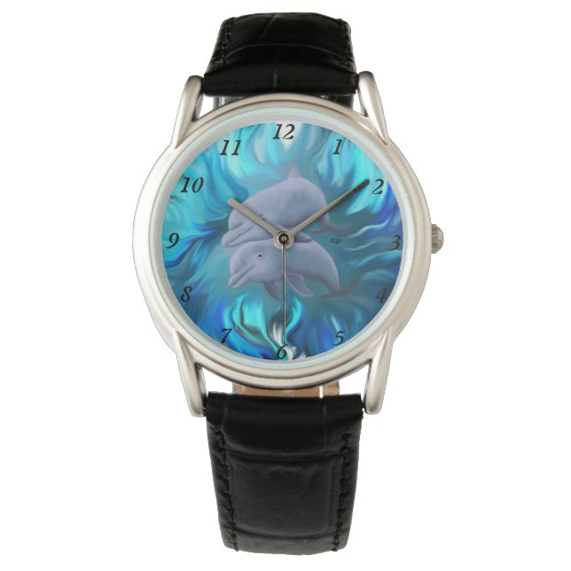 Reloj De Pulsera Par de delfines (Anverso)