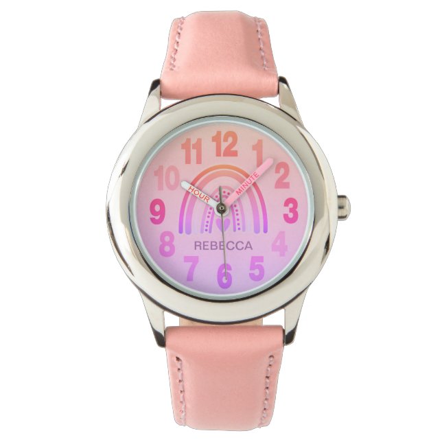 Reloj de pulsera para niñas personalizado - Corazó (Anverso)