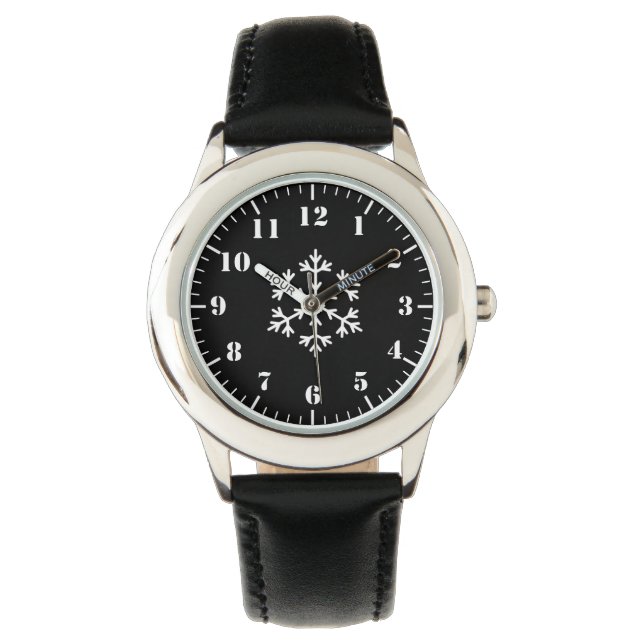 Reloj de pulsera para niños Holiday Snowflake (Anverso)