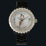 Reloj De Pulsera Para siempre en amor Boda Aniversario de la foto W<br><div class="desc">Mantén a tu pareja significativa cerca de este foto aniversario con foto,  sentimiento,  nombre,  matrimonio y número de años de matrimonio. Diseño compuesto por Holiday Hearts Designs.</div>
