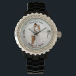 Reloj De Pulsera Para siempre en amor Boda Aniversario de la foto W<br><div class="desc">Mantén a tu pareja significativa cerca de este foto aniversario con foto,  sentimiento,  nombre,  matrimonio y número de años de matrimonio. Diseño compuesto por Holiday Hearts Designs.</div>