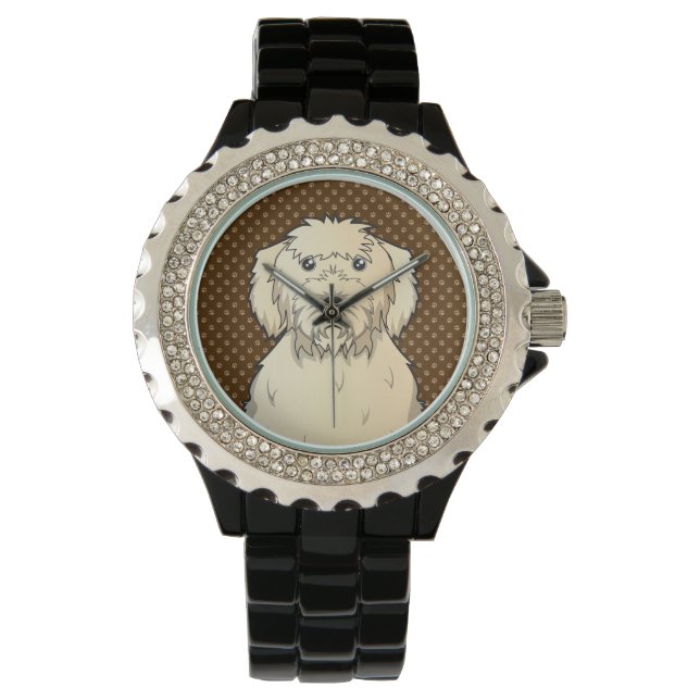 Reloj De Pulsera Paradas Personalizados de perros de Labradoodle (Anverso)
