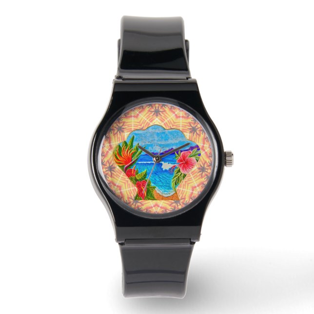 Reloj De Pulsera Paraíso hawaiano (Anverso)