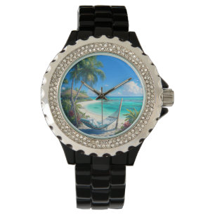 Reloj De Pulsera Paraíso oceánico - Oasis de playa tropical