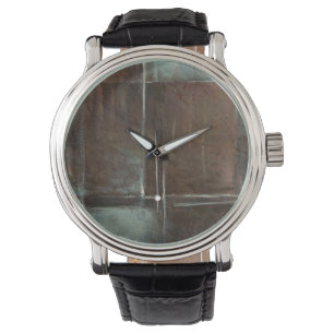 Reloj De Pulsera Pared de ladrillo roja y gris