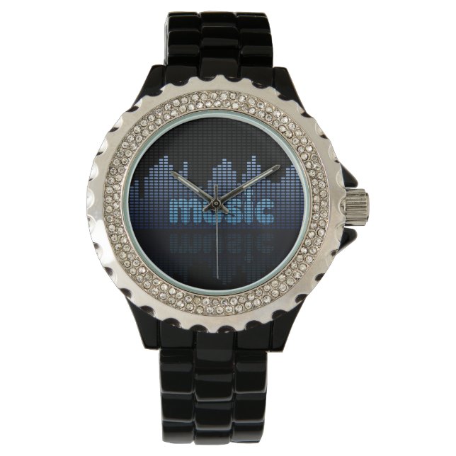 Reloj De Pulsera Pared de onda de música ecualizador digital (Anverso)