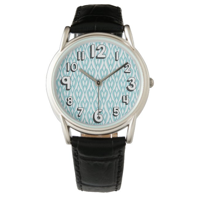 Reloj De Pulsera Paredes de flores Art Deco (Anverso)