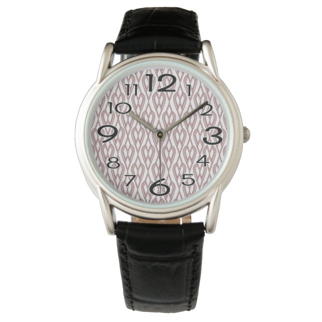 Reloj De Pulsera Paredes de flores Art Deco (Anverso)