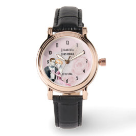 Reloj De Pulsera Pareja De Boda Vintage Con Rosa Rosa Rosa Rosa Per