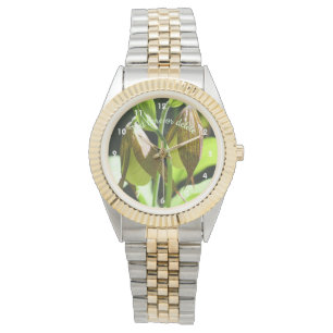 Reloj De Pulsera Pareja de flor de la dama de orquídea personalizad