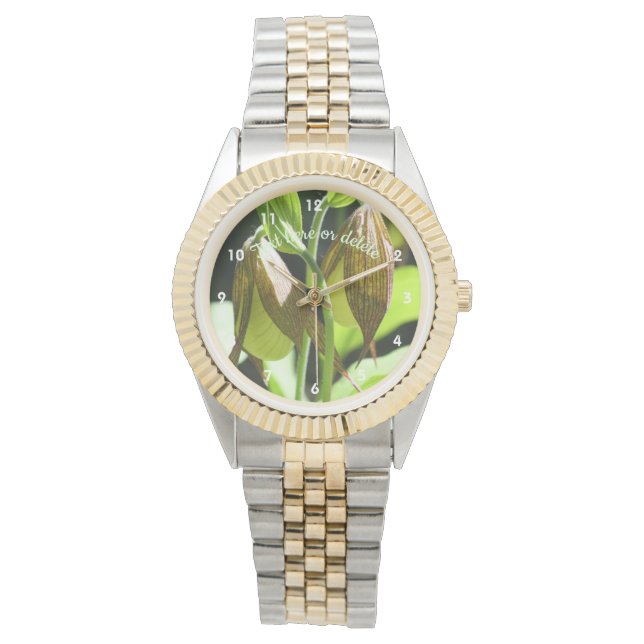 Reloj De Pulsera Pareja de flor de la dama de orquídea personalizad (Anverso)