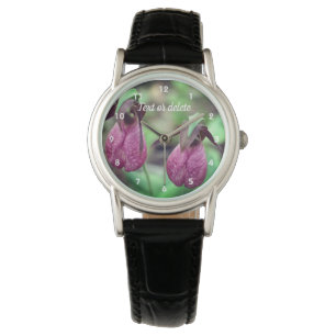 Reloj De Pulsera Pareja de flor de orquídea salvaje Lady Slipper 2